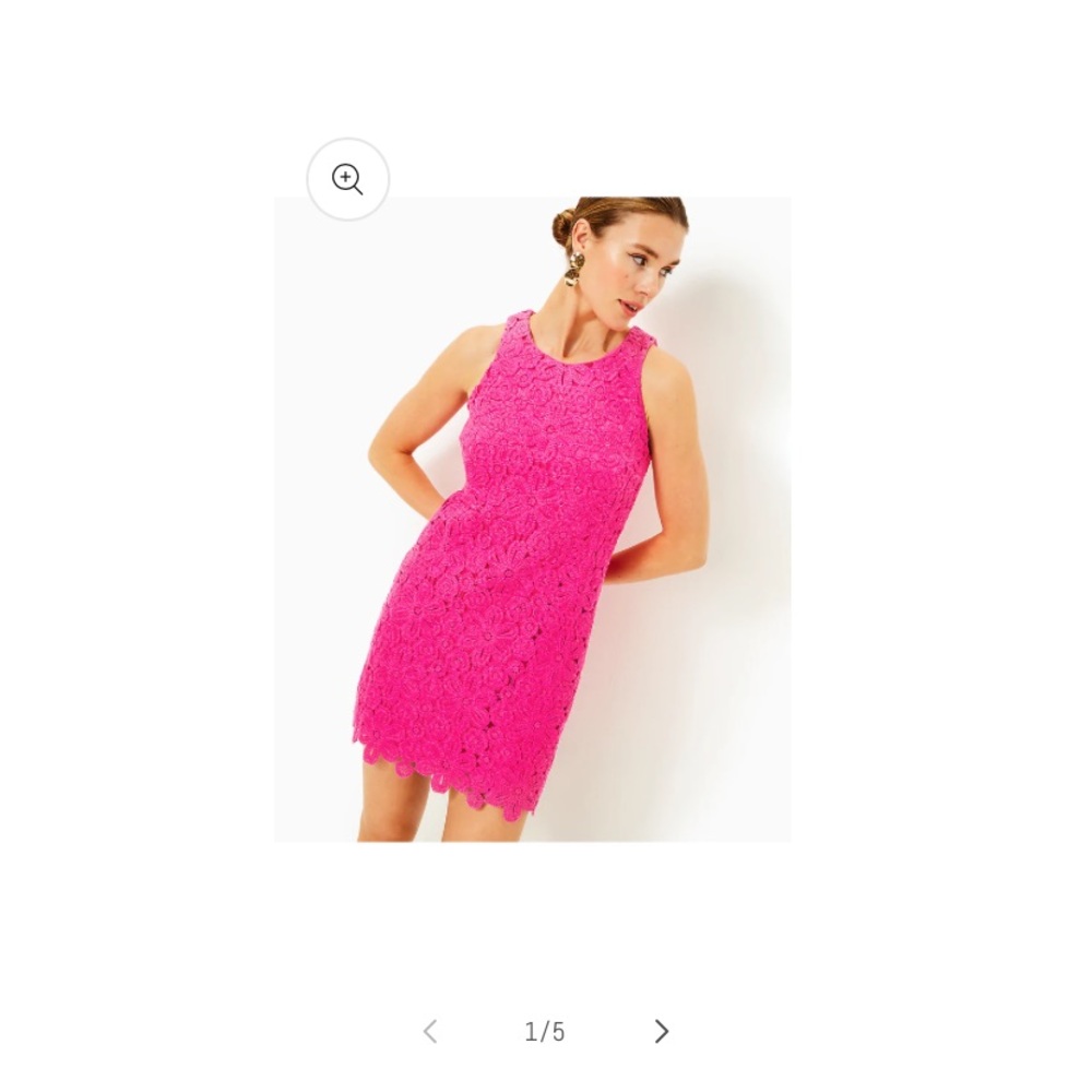 LILLY PULITZER MARQUETTE CROCHET SHIFT DRESS, - Picture 5 of 12